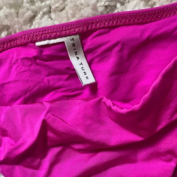 Trina Turk Off Shoulder Bikini, Pink, size 8 - Picture 6 of 6